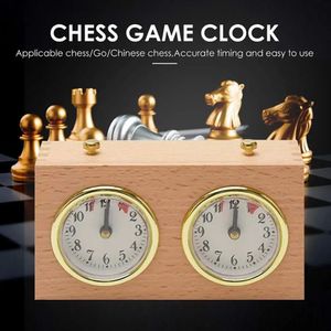 Houten schaakwedstrijden timers mechanische digitale schaakscheidsrechter timer uurwerk aangedreven retro cadeau voor schaakliefhebbers scheidsrechter gebruik 240102