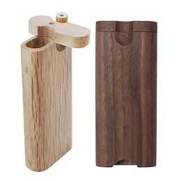 Pipe de cigarette en bois Pièce de bois faite à la main avec des tuyaux en céramique Filtres de cigarette Boîte de rangement accessoires