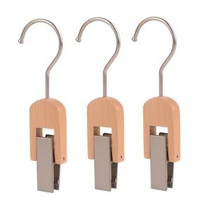 Houten Kledinghaak Creatief Versieren Multifunctionele Tassen Hoeden Clip Rack Carf Jurk Log Hangers Display Thuis Organisator LX6208