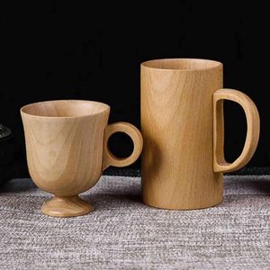 Tasse à la tasse de style japonais créatives en bois.