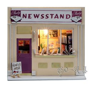 Houten DIY Handgemaakte Self-assembleer Dollhouse Mini House 13510 - Kiosk