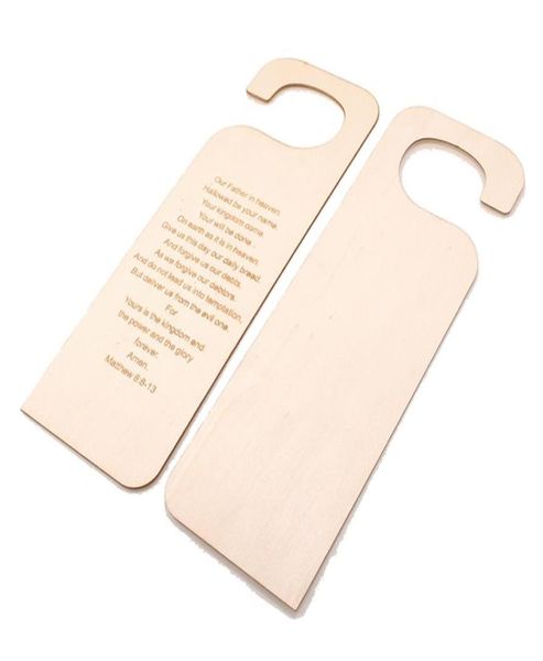 Manija de puerta de madera, percha grabada de Pascua, perilla de puerta de madera, letrero liso en blanco, placa decorativa, etiqueta de puerta 5211603