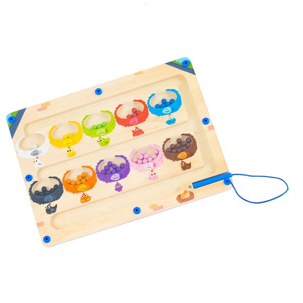 Panneau à dessin en bois multiple gameplay bricolage Montessori Education Magnet Puzzles pour enfant pour enfant 240321