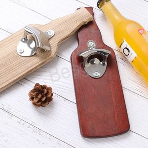 Houten dranken openers koelkast magneten flessen opener bar feestje wijn fles bier cocktail kurkentrekker keukenopener gereedschap bh6843 wly