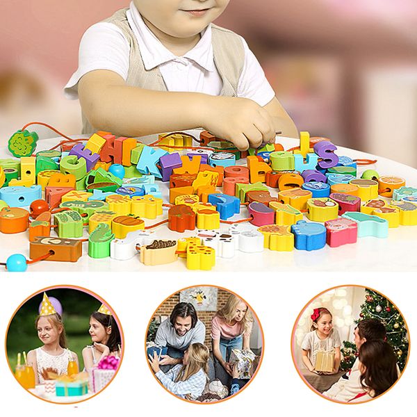 Enseignement éducatif en bois Montessori Toys d'apprentissage pour les enfants de 3 ans et plus