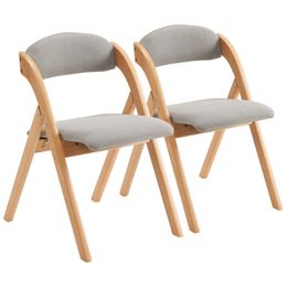 Sillas plegables de madera con asiento acolchado y espalda, sillas de comedor modernas para la silla adicional para la sala de estar de la sala de estar