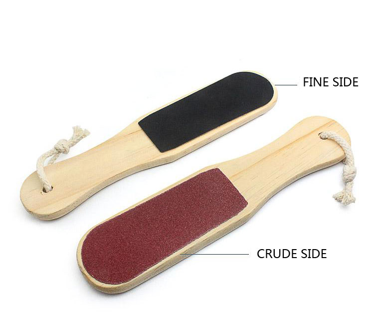 Lime à pied en bois pieds outils à ongles 20 pcs/lot râpe à pied en bois rouge lime à ongles pédicure kit de manucure