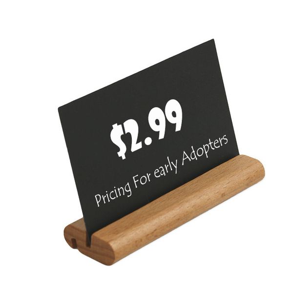 Mini support de tableau noir avec cadre en bois pour l'affichage des prix