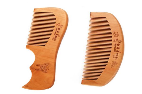 Toiletage en bois Pocket Beard Hair peigne fine toot entier de haute qualité faite à la main Green Sandale Ox Horne Pobre de cheveux 4961772