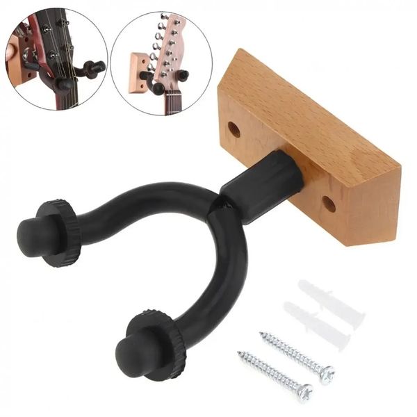 Guitarra de madera Montaje de pared de la pared de la pared del ukelele Guitarra Soporte de bajo soporte para guitarras de guitarra de guitarra eléctrica