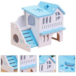 Hamster Animal Hideout House Double-Storey Pet Hut Play Toy Guinea Pig Accessoires NEST Cages Accessori