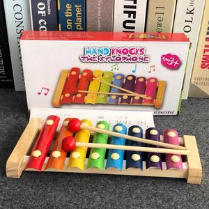 Jouet de Piano à frapper à la main en bois, Instruments de musique pour enfants, Xylophone, jouets de développement en bois, cadeaux d'anniversaire pour enfants, jouets éducatifs d'apprentissage