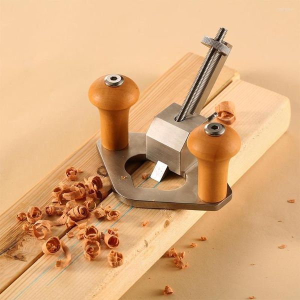 Cepilladora de mano de madera, herramienta de carpintería de plano de recorte, enrutador de bricolaje de mano
