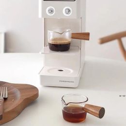 Houten Handvat Melkkan Glas Koffie Creator Cup Kleine Kruidensaus Sugar Azijn Vinegar Schotel Multi-Functional Coffeeware RRE12363