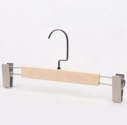 Houten hangers met clips Broekklemhanger voor broek en rok Volwassenen Kinderen Rek Antislip i0629