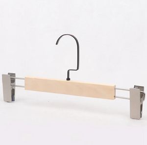 Houten hangers met clips Broekklemhanger voor broek en rok Volwassenen Kinderen Rek Antislip g0629