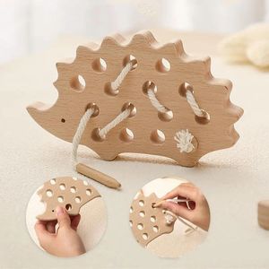 PARTE DE MADERA PARTE DE PARTE DE MADERA Niños Montessori Toys Beech Botón Educativo Botón Bloques Bloques Rompa Baby Gifts 240509