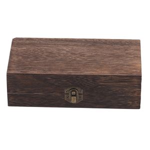 Boîte de rangement à domicile en bois avec couvercle Organisateur de carte postale Golden Organisateur Boîte à bijoux fait à la main Boîte en bois