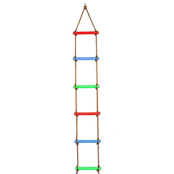 Échelle en bois pour enfants Fiess multi-échelles grimpant jeu jouet extérieur activité d'entraînement en plein air swing swing pivot