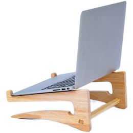 Soporte de madera para ordenador portátil, escritorio, elevador de ordenador, soporte ergonómico para portátil para MacBook Pro Air de 11 a 16 pulgadas