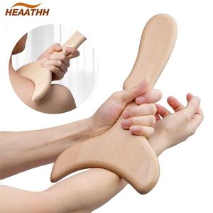 Masajeador de drenaje linfático de madera Herramienta de masaje de terapia de madera Herramienta de esculpido corporal para maderoterapia Anticelulitis Liberación muscular 220701