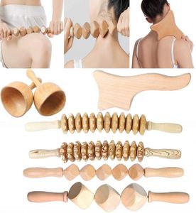 Drainage lymphatique en bois outils de massage de thérapie en bois maderoterapia colombiana anti-cellulite rouleau 2207124254834