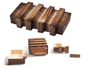Boîte magique en bois TEASER COURT TESTATIQUE TOYS 3D PUBLIST BOX TOY pour les enfants pour les enfants avec un tiroir secret supplémentaire 8603389
