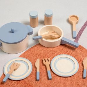 Mini jouets de cuisine en bois, ustensiles de cuisine, casserole, poêle, maison éducative pour enfants, ustensiles de Simulation pour filles, 240115