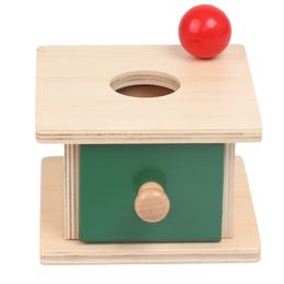 Boîte de jouets sensoriels en bois Montessori Coin Imbucare avec 6 sur 1 boîte Montessori Président de formation en éducation des enfants pour enfants