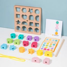 Forme de couleur de jouet montessori en bois