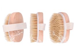 Bouche de bain ovale en bois Corps sèche Corps naturel Santé naturelle Bristle Massage de bain Bristle Bristle Bristle Brosse Brosse sans poignée 6651877