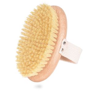 Brosse de bain ovale en bois avec corde Brosses pour le corps à poils doux Bain Douche Retour Spa Laveur Salle de bain Fournitures de lavage BH5301 TYJ