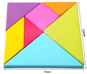 Houten Parenting Toy Multicolour Tangoing Tangram Intelligence Jigsaw Puzzle Factory Cost Cheap Groothandel 3 Sets of meer