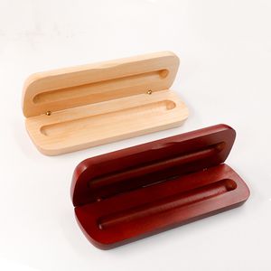 Boîtes à stylos en bois Étuis à crayons de qualité Coffrets cadeaux vides en bois naturel