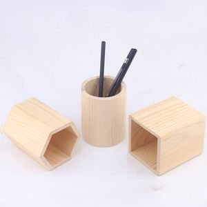 Port de pot en bois crayon crayon Organisateur de papeterie à maréchage à maréchage à brosse de cuisine Boînes de rangement de table
