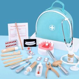 Madre Featend Play Doctor Toys Educational Toys for Children Simulation Dentist Check Cephin dientes Medicina Juega de papel 240416