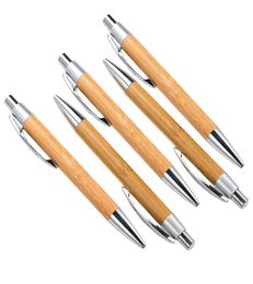 Société de produits en bois eco promo marketing graver logo cliquez stylo à bille en bambou naturel stylo à bille papeterie 2833408