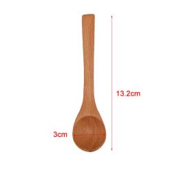 Cuillère en bambou ronde en bois soupe thé café sel cuillère confiture Scoop bricolage cuisine outil enfants crème glacée vaisselle outil sortie d'usine