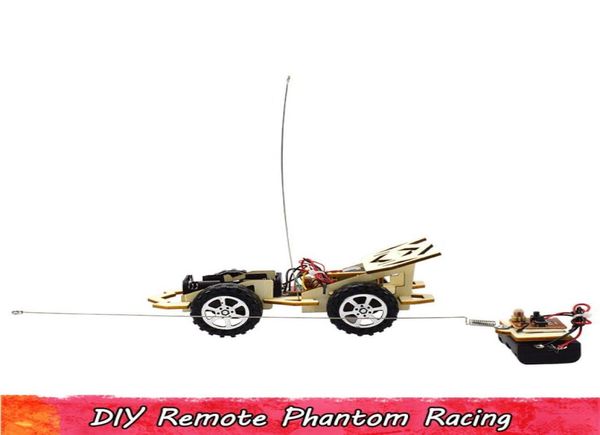 Experimento científico de madera Juguete de ensamblaje DIY Control remoto Phantom Racing Brain Mejorar la capacidad Control remoto de dos canales Coches de carreras Gi7125771