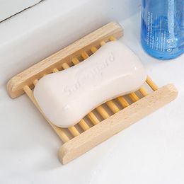 Wooden Soap Dish Holder Plank Badkamer Zepen Doos Lade Plaat Container Accessoires 11.5 * 9cm HH7-833