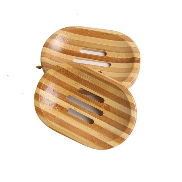 Porte-savons en bois, porte-plateau en bambou naturel, rangement de plats, porte-savons, boîte d'assiettes, conteneur pour bain, douche, salle de bain FMT2051