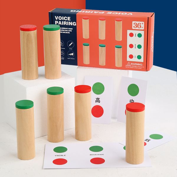 Juegos de diversión para el sonido de madera Juegos para niños Simulación de educación temprana Reconocimiento de sonido Juego de mesa Juego de madera