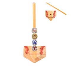 Support d'affichage de bague de championnat de tournoi de softball de baseball empilé en bois avec des lacets gravés, cadeaux de baseball pour les enfants, les amis, les amateurs de ballon