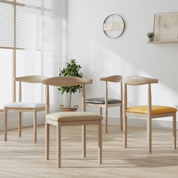 Sillas de comedor de taburetes de madera móvil silla de comedor moderna ergonómica silla relajante acento sillas de madera muebles de dormitorio