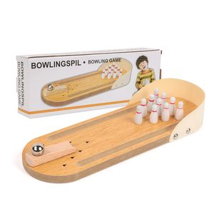 Mini jeu de bowling de bureau jouet d'intelligence pour enfants enfants garçons et filles cadeaux table en bois jeux de société doigt M4205