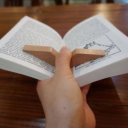 Page de livre du pouce en bois Holder de style simple lecture outils auxiliaires
