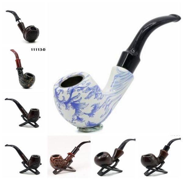 Pipes de tabac en bois Pipes de cigarette Mini Fitter Smoking Pipe Creative Small Portable Tobacco Pipes For Dry Herb Smoke Tool 11COLO6222454