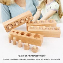 Jouets en bois à douille cylindrique, blocs de développement cognitif Montessori pour enfants, 240110