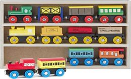 Houten trein set 12 pc's treinspeelgoed magnetische set omvat 3 motoren speelgoed treinsets voor kinderen peuter jongens en meisjes c4776396