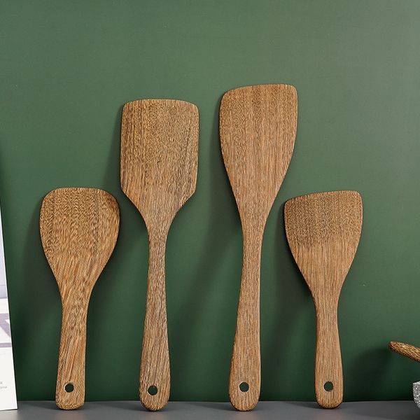 Tourneur en bois Ustensiles de pelle à bois Spatule antiadhésive Cuillère à riz Outil de cuisine Spatules écologiques Ustensiles de cuisine ménagers BH4266 TYJ